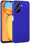 Noktaks - Xiaomi Uyumlu Xiaomi Redmi 13c - Kılıf Mat Renkli Esnek Premier Silikon Kapak - Saks Mavi