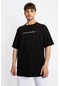 Adam Boxes Oversize O-Yaka T-shirt Fmsuelto - Siyah