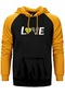 Tennis Love Sarı Renk Reglan Kol Kapşonlu Sweatshirt
