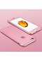 Noktaks - iPhone Uyumlu 5 / 5s - Kılıf 3 Parçalı Parmak İzi Yapmayan Sert Ays Kapak - Rose Gold