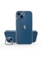 Mutcase - İphone Uyumlu İphone 14 Plus - Kılıf Stand Olan Şeffaf Pürüzsüz Sert Skuba Kapak - Mavi