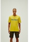 Title Oversize T-shirt Cider Sarı Baskılı Erkek Tişört-sarı