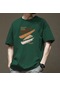 Yarım Kol Pamuklu Tok Kumaş Moda Ve Şık Erkek Yazlık Tshirt Yeşil