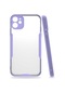 Mutcase - İphone Uyumlu İphone 11 - Kılıf Kenarı Renkli Arkası Şeffaf Parfe Kapak - Mor