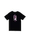 Bleach Yoruichi Shihouin Anime Baskılı Unisex %100 Pamuk Siyah T-shirt SIYAH Siyah