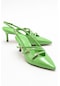 Luvishoes Magra Yeşil Rugan Kadın Topuklu Ayakkabı