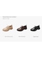 Ikkb Bağcıklı Hakiki Deri Kalın Tabanlı Rahat Kadın Loafer Ayakkabı Siyah