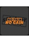 No Pain No Gain Hologram Sticker Turuncu