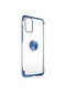Kilifone - Samsung Uyumlu Galaxy S20 Plus - Kılıf Yüzüklü Kenarları Renkli Arkası Şeffaf Gess Silikon - Mavi