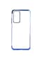 Noktaks - Huawei Uyumlu Huawei P Smart 2021 Ppa-lx2 - Kılıf Dört Köşesi Renkli Arkası Şefaf Lazer Silikon Kapak - Mavi