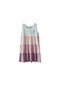 Lovetti Ekru + Gül Kurusu Kız Çocuk Renkli Büzgülü Askılı Elbise 5983W0102