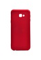 Tecno - Samsung Galaxy Uyumlu J4 Plus - Kılıf Mat Renkli Esnek Premier Silikon Kapak - Kırmızı
