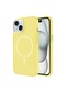Mutcase - İphone Uyumlu İphone 15 - Kılıf Sert Kablosuz Şarj Destekli Buzlu C-pro Magsafe Kapak - Sarı