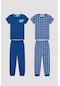 Erkek Çocuk Snack Time Çok Renkli 2li Pijama Takımı