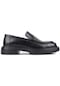 Shoetyle - Siyah Deri Bağcıksız Erkek Klasik Ayakkabı 250-2375-860-siyah