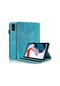 Xiaomi Redmi Pad 10.61 Life Tree Serisi İçin Tutuculu Yatay Flip Deri Kılıf Göl Mavisi