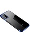 Tecno - Samsung Galaxy Uyumlu A91 S10 Lite - Kılıf Dört Köşesi Renkli Arkası Şefaf Lazer Silikon Kapak - Mavi
