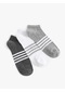 Koton Çizgili 3'lü Patik Çorap Seti Çok Renkli Beyaz 4sam80143aa 4SAM80143AA000