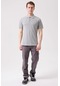 Herba Polo Yaka T-shirt - Pamuklu, Nefes Alabilir, Klasik Ve Rahat Kesim Gri Melanj