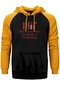 Massachusetts Institute Of Technology Logo Sarı Renk Reglan Kol Kapşonlu Sweatshirt Sarı