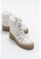 Luvi Shoes 4010 Beyaz Cilt Kadın Bot