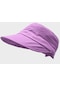 Kadın Güneş Koruyucu Geniş Siperli Pamuk Şapka - Lila - Standart
