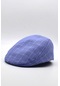 Erkek Pamuklu Mevsimlik İtalyan Çizgili Kasket Şapka - Koyu Mavi