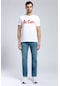 Londonlogo Erkek O Yaka T-shirt Beyaz-k-19790 Beyaz