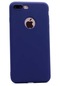 Noktaks - İphone Uyumlu İphone 7 Plus - Kılıf Mat Renkli Esnek Premier Silikon Kapak - Lacivert