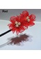 Kırmızı Araçlar Kuaförlük Araçları El Yapımı Çiçek Firkete Saç Topuz Makinesi Kız Şapkalar Saç Aksesuarları