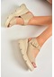 Fox Shoes U312252209 Ten Kalın Tabanlı Kadın Sandalet Ten-suni Deri Ten Rengi