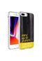 Tecno - İphone Uyumlu İphone 8 Plus - Kılıf Kenarlı Renkli Desenli Elegans Silikon Kapak - No3