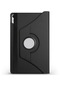 Mutcase - Lenovo Uyumlu Tab P11 11.5 2.nesil Tb350uf - Kılıf 360 Dönebilen Stand Olabilen Koruyucu Tablet Kılıfı - Siyah