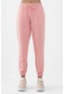 Maraton Sportswear Comfort Kadın Dönüşlü Paça Basic Gül Rengi Eşofman Altı 22177-gül Rengi