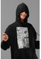 T. Swift Reputation Baskılı Unisex Oversize Şarkıcı Hoodie Siyah