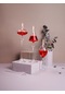 Glassic Desire Kırmızı Cam Kandil 3 Adet Cam Kandil - 400 Ml Kandil Yağı + 3 Adet Kandil Fitili