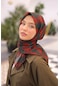 Silk Home Soft Eşarp 73074-38 Siyah, Yeşil, Parlak Turuncu, Kiremit, Benetton
