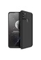 Mutcase - Samsung Uyumlu Galaxy A21s - Kılıf 3 Parçalı Parmak İzi Yapmayan Sert Ays Kapak - Siyah