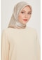 Armine İpek Eşarp 2025 Kış - 9222-84 Twill - Krem Bej