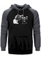 Mike Tyson Art Of Fight Gri Renk Reglan Kol Kapşonlu Sweatshirt Gri