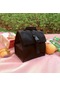Cbtx Outdoor Piknik Paketi Büyük Kapasiteli Isı Koruma Kalınlaşmış Oxford Kumaş Meyve Gıda Kabı Piknik Çantası Kamp Aksesuarları Siyah