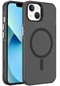 Kilifone - İphone Uyumlu İphone 15 Plus - Kılıf Sert Kablosuz Şarj Destekli Buzlu C-pro Magsafe Kapak - Siyah