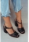 Beverly Siyah Mat Kemer Detay Bilek Bağlı Kadın Topuklu Ayakkabı