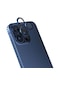 Forzacase İphone 15 Pro İle Uyumlu Kamera Camı Lens Koruyucu Halka Seti - Fc381 Mavi