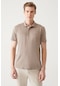 Avva Erkek Vizon Standart Fit Normal Kesim 3 Düğmeli Kıvrılmaz Polo Yaka T-Shirt E001035