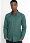 Tudors Slim Fit Düğmeli Yaka Pamuklu Kolay Ütü Düz Erkek Gömlek-23460-yeşil