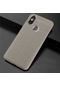 Noktaks - Xiaomi Uyumlu Xiaomi Mi A2 Lite - Kılıf Deri Görünümlü Auto Focus Karbon Niss Silikon Kapak - Gri