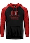 Massachusetts Institute Of Technology Logo Kırmızı Renk Reglan Kol Kapşonlu Sweat Kırmızı