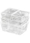 4 Adet Mini Saklama Kutusu Konteynerleri Kutuları 1:6 1:12 Dollhouses Clear Acrylic Için