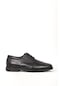 Siyah Danacı 667 Gerçek Deri Baskılı Erkek Klasik Ayakkabı